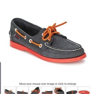 Sebago Dockside Leather Boat Shoes Women 6 Black